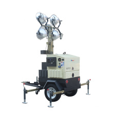 User-friendly control panel fast accessible emergency button outdoor light tower generator